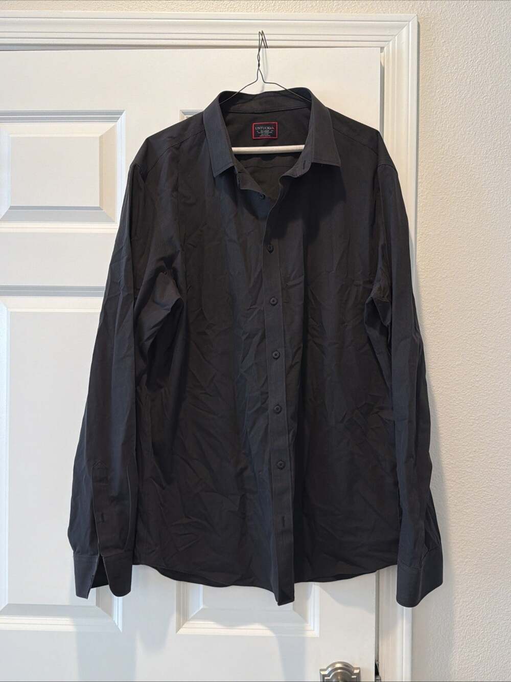 UNTUCKit XX Large Black Long Sleeve Wrinkle Free Shirt XXL